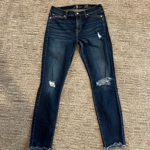 7 For All Man Kind lightly distressed jeans, ankle givenevere size 28